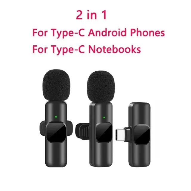 Wireless Lavalier Microphone for iPhone & Android