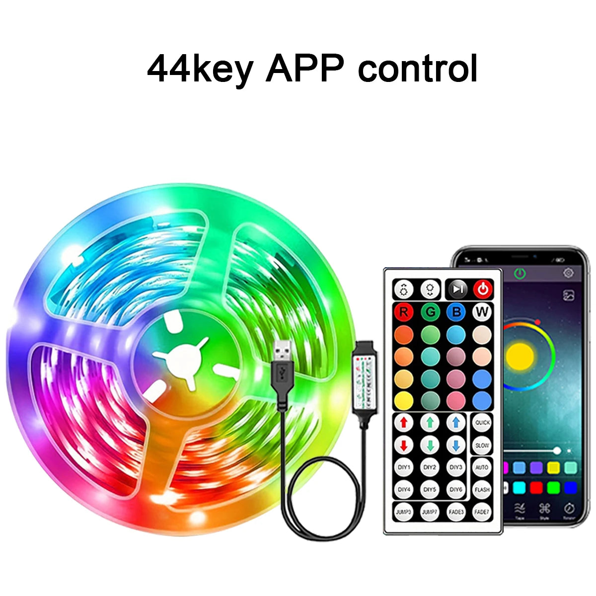 Smart RGB LED Strip Lights with App Control
