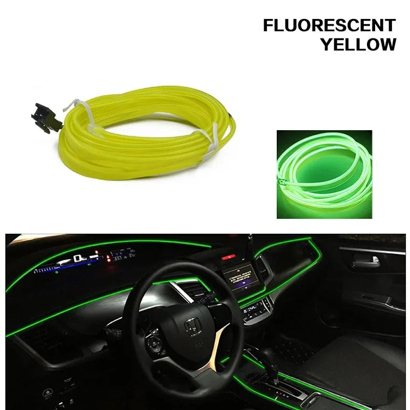 LED Neon Strip – Flexible Car Interior Ambient Lighting (1M/3M/5M)