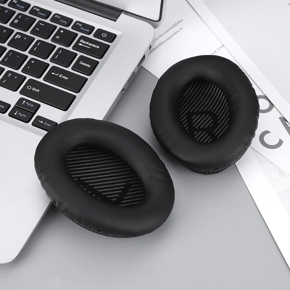 Replacement Ear Pads Soft Protein Leather Headphones Ear Cushions Memory Foam for Bose QuietComfort QC25 QC15 QC35