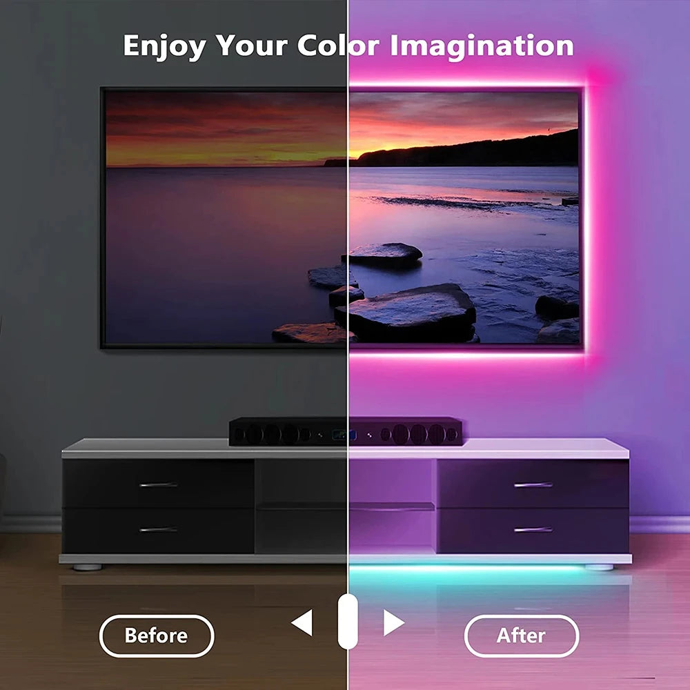 Smart LED Strip Lights – Bluetooth 5050 RGB with App & Remote Control