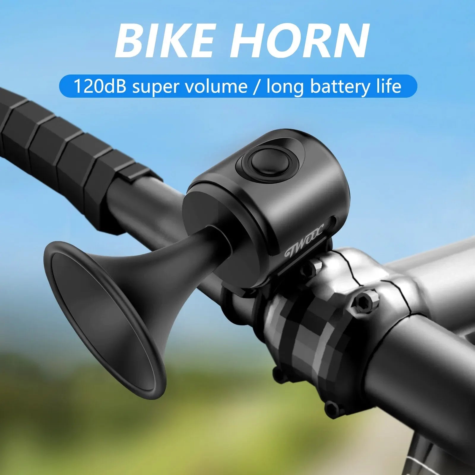Electronic Horn Loud Warning Sound Waterproof Suitable for Road and Mountain Bike