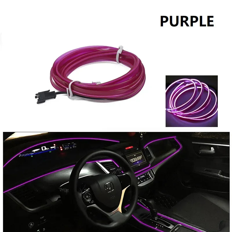 LED Neon Strip – Flexible Car Interior Ambient Lighting (1M/3M/5M)