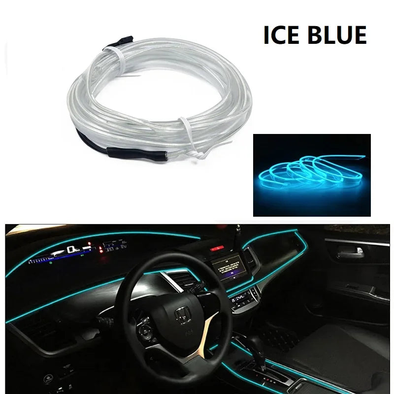 LED Neon Strip – Flexible Car Interior Ambient Lighting (1M/3M/5M)