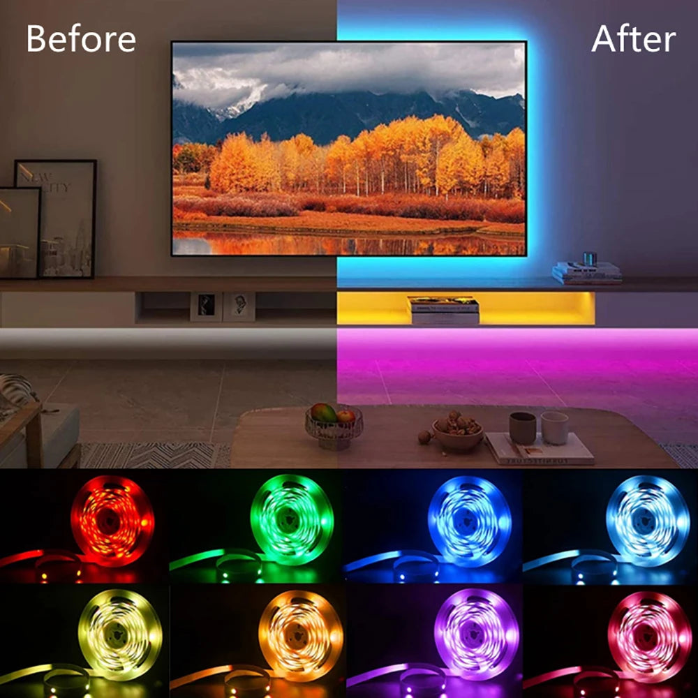 RGB LED Strip Lights – APP & 44-Key Music Sync Remote Control