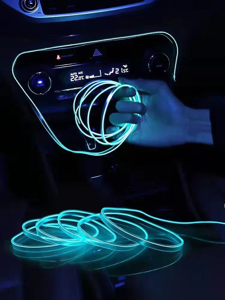 LED Neon Strip – Flexible Car Interior Ambient Lighting (1M/3M/5M)