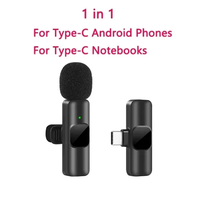 Wireless Lavalier Microphone for iPhone & Android