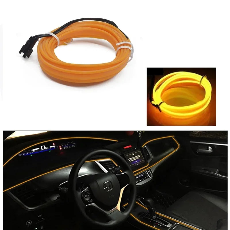 LED Neon Strip – Flexible Car Interior Ambient Lighting (1M/3M/5M)