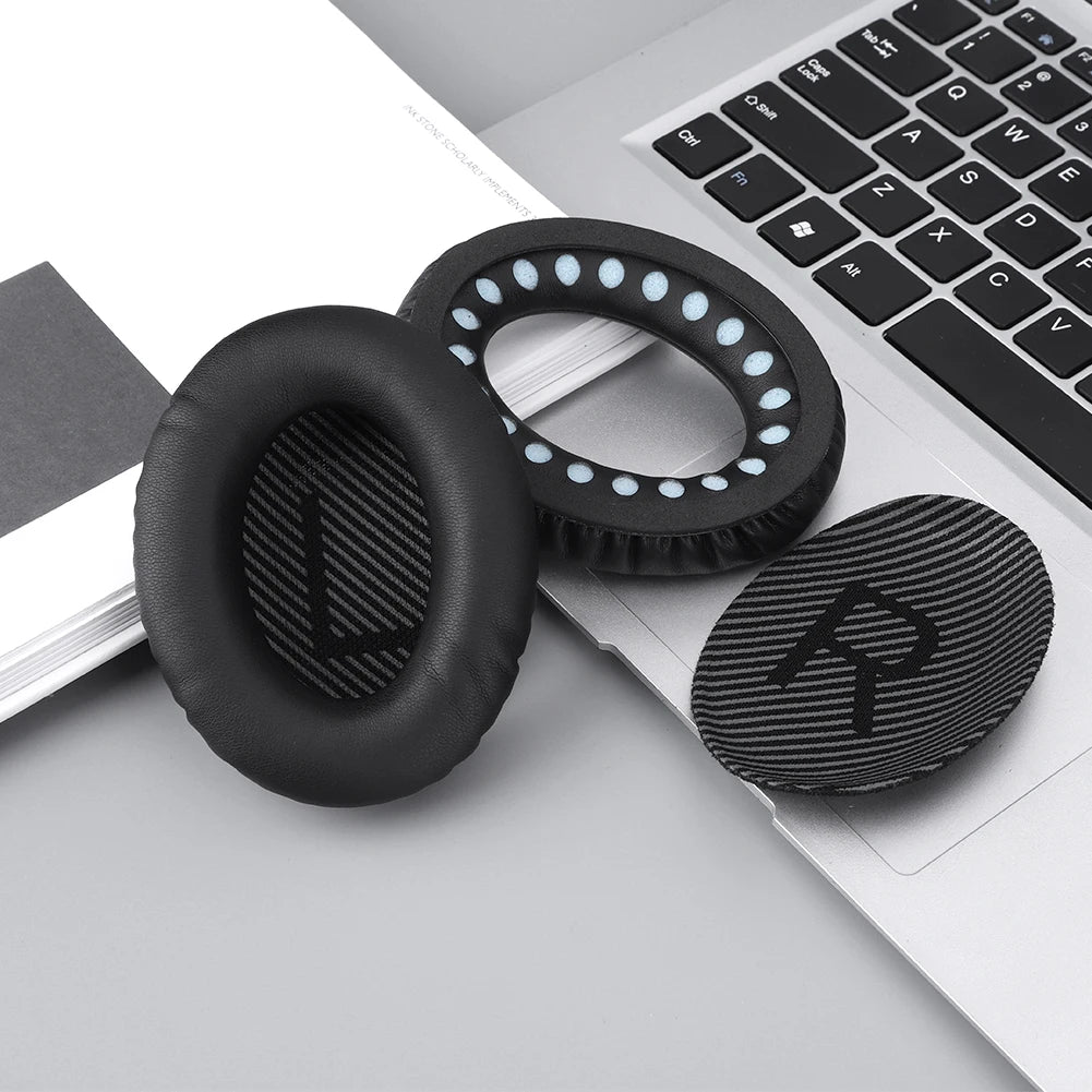 Replacement Ear Pads Soft Protein Leather Headphones Ear Cushions Memory Foam for Bose QuietComfort QC25 QC15 QC35