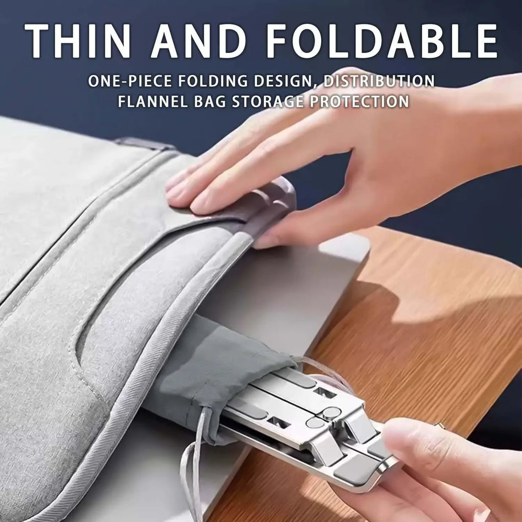 Adjustable Aluminum Laptop Stand – Foldable & Portable for 8–16” Laptops