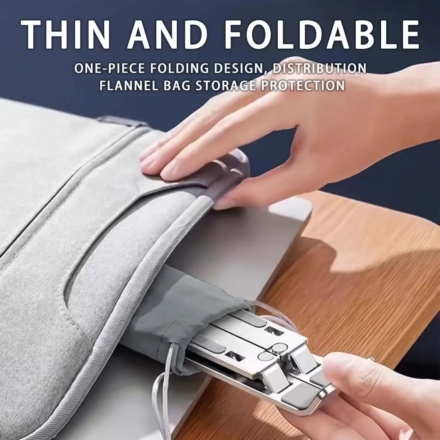 Adjustable Aluminum Laptop Stand – Foldable & Portable for 8–16” Laptops