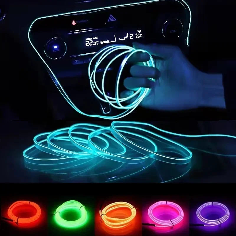 LED Neon Strip – Flexible Car Interior Ambient Lighting (1M/3M/5M)