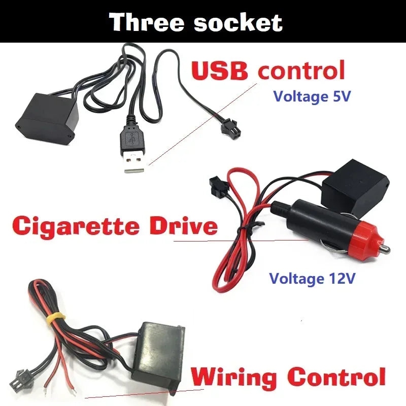 LED Neon Strip – Flexible Car Interior Ambient Lighting (1M/3M/5M)