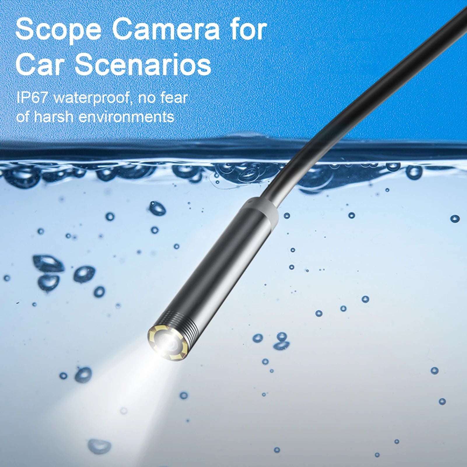 Endoscope Camera with 6 Led Lights Ideal for Car Engines